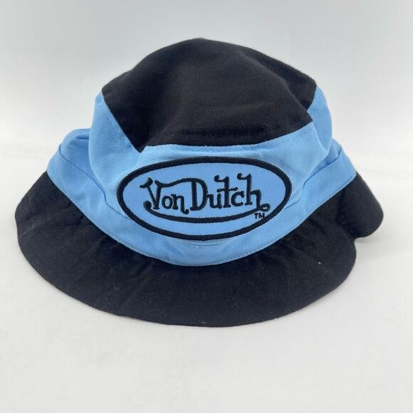 Von Dutch Kids Colorblock Bucket Hat – Blue & Black, One Size - Picture 6 of 6
